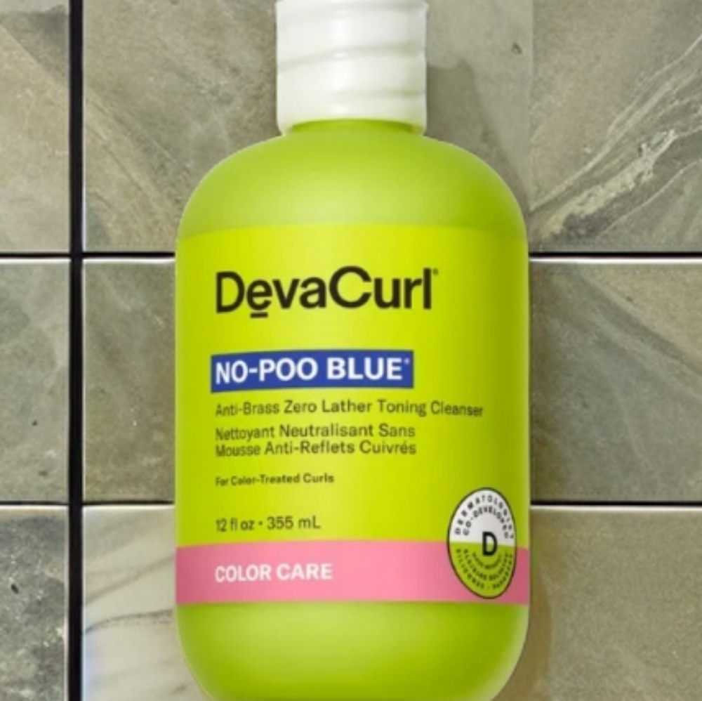 NEW DevaCurl NO-POO BLUE Anti-Brass Zero Lather Toning Cleanser